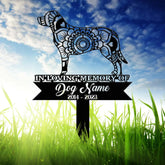 Personalized Labrador Retriever Mandala Garden Stake Zentangle Yard Art Dog Memorial Sign Outdoor Decor Pet Loss