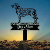 Personalized Labrador Retriever Mandala Garden Stake Zentangle Yard Art Dog Memorial Sign Outdoor Decor Pet Loss