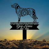 Personalized Labrador Retriever Mandala Garden Stake Zentangle Yard Art Dog Memorial Sign Outdoor Decor Pet Loss