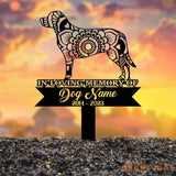 Personalized Labrador Retriever Mandala Garden Stake Zentangle Yard Art Dog Memorial Sign Outdoor Decor Pet Loss