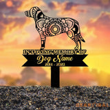 Personalized Labrador Retriever Mandala Garden Stake Zentangle Yard Art Dog Memorial Sign Outdoor Decor Pet Loss