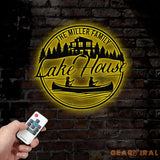 Personalized Lake House Metal Sign Forest Lake Sign Custom Lake House Name Sign Camping Metal Sign Lake House Decor