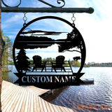 Personalized Lake House Metal Sign - Forest Lake Sign - Custom Lake House Name Sign - Camping Metal sign | GearViral