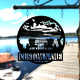 Personalized Lake House Metal Sign - Forest Lake Sign - Lake House Decor - Custom Lake House Name Sign | GearViral