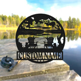 Personalized Lake House Metal Sign - Forest Lake Sign - Lake House Decor - Custom Lake House Name Sign | GearViral