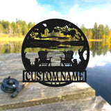Personalized Lake House Metal Sign - Forest Lake Sign - Lake House Decor - Custom Lake House Name Sign | GearViral