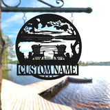Personalized Lake House Metal Sign - Forest Lake Sign - Lake House Decor - Custom Lake House Name Sign | GearViral