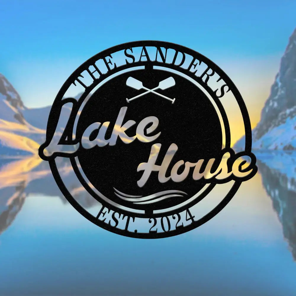 Personalized Lakehouse Sign Family Lake House Sign Lakehouse Gift Lakehouse Decor Custom Family Name Sign Outdoor Metal