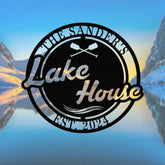 Personalized Lakehouse Sign Family Lake House Sign Lakehouse Gift Lakehouse Decor Custom Family Name Sign Outdoor Metal