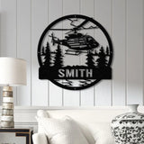 Personalized LED Helicopter Metal Sign Custom Pilot Name Wall Art Aviation Decor Military Helicopter Gift Man Cave Decor