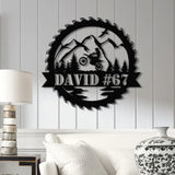 Personalized LED Motocross Metal Sign Custom Name Dirt Bike Wall Art Mountain Bike Rider Decor Off-Road Racing Metal