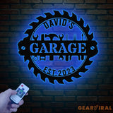 Personalized LED Workshop Sign Custom Metal Garage Sign Dad or Grandpa Gift Papa’s Workshop Wall Art Christmas Gift for