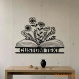 Personalized Library Sign - Custom Books Metal Sign - Reading Room Sign - Bookworm Sign | GearViral