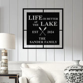 Personalized Life Is Better At Lake House Metal Sign Forest Lake Sign Custom Lake House Name Sign Camping Metal Sign