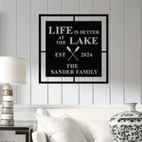 Personalized Life Is Better At Lake House Metal Sign Forest Lake Sign Custom Lake House Name Sign Camping Metal Sign