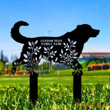 Personalized Loss Of Dog Sympathy Gift - Personalized Dog Shape Metal Stake - Custom Garden Decor- Garden Dog Metal