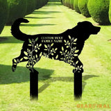 Personalized Loss Of Dog Sympathy Gift - Personalized Dog Shape Metal Stake - Custom Garden Decor- Garden Dog Metal