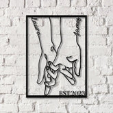 Personalized Lovers Metal Wall Decor Home Wall Art Metal Couple Wall Decoration Housewarming Gift - Gearviral