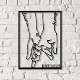 Personalized Lovers Metal Wall Decor Home Wall Art Metal Couple Wall Decoration Housewarming Gift - Gearviral