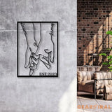 Personalized Lovers Metal Wall Decor Home Wall Art Metal Couple Wall Decoration Housewarming Gift - Gearviral