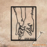 Personalized Lovers Metal Wall Decor Home Wall Art Metal Couple Wall Decoration Housewarming Gift - Gearviral