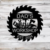 Personalized Mechanic Tools Metal Sign Dad Workshop Sign Custom Handyman Tools Sign Garage Sign Repair Tools Wall Art