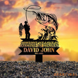 Personalized Memorial Fishing Stake Metal Garden Marker In Loving Memory Sign Sympathy Gift Grave Marker Remembrance