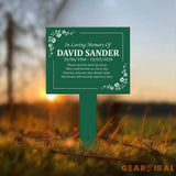 Personalized Memorial Metal Plaque Stake Indoor Outdoor Grave Marker In Loving Memory Garden Sign Remembrance Sympathy