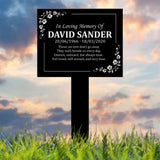 Personalized Memorial Metal Plaque Stake Indoor Outdoor Grave Marker In Loving Memory Garden Sign Remembrance Sympathy