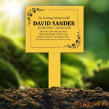 Personalized Memorial Metal Plaque Stake Indoor Outdoor Grave Marker In Loving Memory Garden Sign Remembrance Sympathy