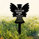 Personalized Memorial Stake Metal Angel Memorial Stake In Loving Memorial Remembrance Stake Sympathy Gift Outdoor Grave