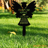Personalized Memorial Stake Metal Angel Memorial Stake In Loving Memorial Remembrance Stake Sympathy Gift Outdoor Grave