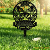 Personalized Memorial Stake Metal Butterfly Memorial Stake In Loving Memorial Remembrance Stake Sympathy Gift Outdoor