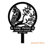 Personalized Memorial Stake Metal Cardinal Garden Stakes Cardinals Appear Grave Marker Remembrance Stake Garden Decor