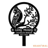 Personalized Memorial Stake Metal Cardinal Garden Stakes Cardinals Appear Grave Marker Remembrance Stake Garden Decor