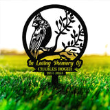 Personalized Memorial Stake Metal Cardinal Garden Stakes Cardinals Appear Grave Marker Remembrance Stake Garden Decor