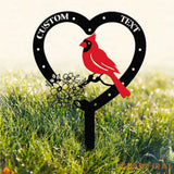Personalized Memorial Stake Metal Cardinal Garden Stakes Cardinals Appear Grave Marker Remembrance Stake Garden Decor