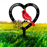 Personalized Memorial Stake Metal Cardinal Garden Stakes Cardinals Appear Grave Marker Remembrance Stake Garden Decor