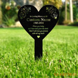 Personalized Memorial Stake Metal Heart Memorial Stake In Loving Memorial Remembrance Stake Sympathy Gift Outdoor Grave