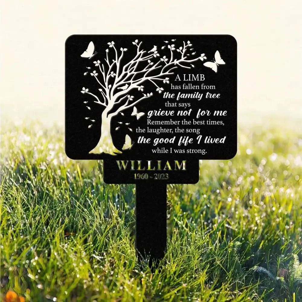 Personalized Memorial Stake Metal Tree Of Life Memorial Stake In Loving Memorial Remembrance Stake Sympathy Gift