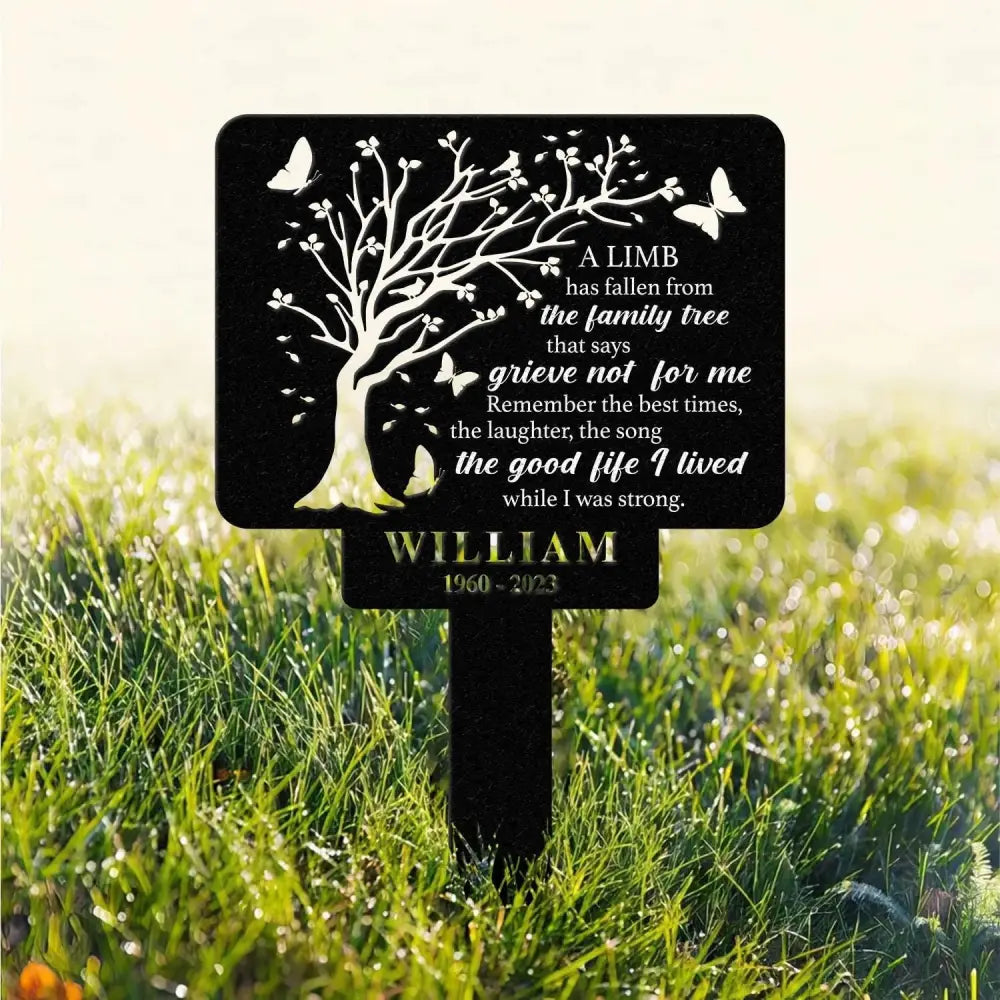 Personalized Memorial Stake Metal Tree Of Life Memorial Stake In Loving Memorial Remembrance Stake Sympathy Gift