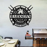 Personalized Metal Barbecue Wall Sign with Led Light Custom Grill Sign Barbecue Sign for Outdoor Large BBQ Sign