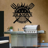 Personalized Metal Barbecue Wall Sign with Led Light Custom Grill Sign Barbecue Sign for Outdoor Large BBQ Sign