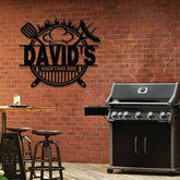 Personalized Metal Barbecue Wall Sign with Led Light Custom Grill Sign Barbecue Sign for Outdoor Large BBQ Sign