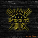 Personalized Metal Barbecue Wall Sign with Led Light Custom Grill Sign Barbecue Sign for Outdoor Large BBQ Sign