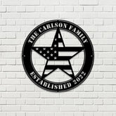 Personalized Metal Flags Metal Patriotic Name Sign USA Sign metal name sign family branch Patriotic Flags Sign