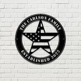 Personalized Metal Flags Metal Patriotic Name Sign USA Sign metal name sign family branch Patriotic Flags Sign