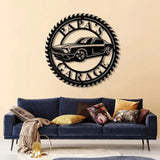 Personalized Metal Garage Sign with LED Light Custom Man Cave Wall Art Dad’s Gift American Car Pickup Motorbike