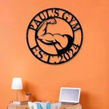 Personalized Metal Home Gym Metal Sign with Led Light Gym Wall Decor Metal Wall Decor Home Gym Decor Personalized Home