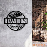 Personalized Metal Name Garage Sign Dad’s Workshop Metal Garage Sign Personalized Gift for Him - Gearviral